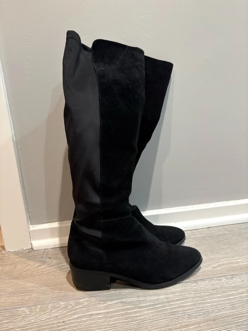 Blondo Black Over-the-Knee Suede & Stretch Boots